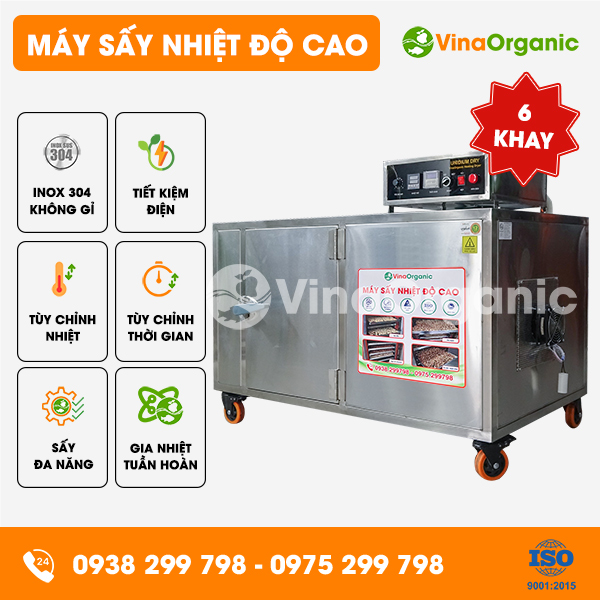 MSC0644 - Máy sấy giòn ngũ cốc 6 khay (40x40cm) sấy Granola