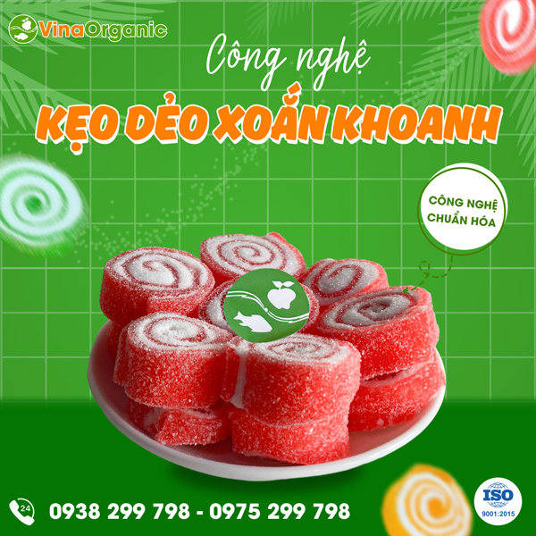 Kẹo dẻo xoắn khoanh sắc màu - Công nghệ kẹo mới từ VinaOrganic