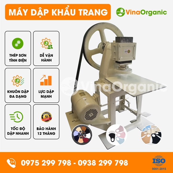 DD-FACE-MARK - Máy dập khẩu trang vải 3D của VinaOrganic