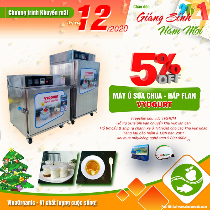 Chương trình ưu đãi khủng tháng 12, giảm giá sâu và quà tặng kèm hấp dẫn từ VinaOrganic. Hotline tư vấn 0938299798 - 0975299798 - 0948299798