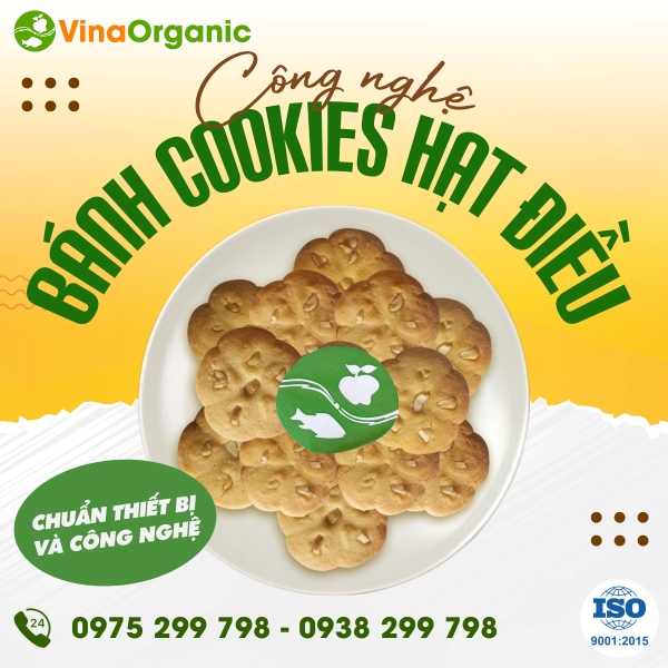 Chuyển giao công nghệ bánh cookies hạt điều giòn rụm, thơm béo ngậy