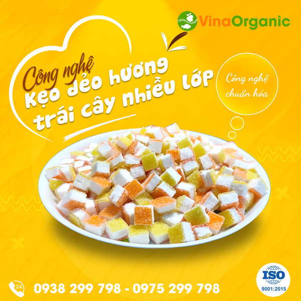 Chuyển giao công nghệ kẹo dẻo xiên que hương trái cây nhiều lớp