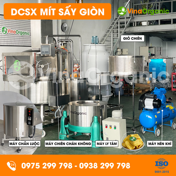 Dây chuyền sản xuất Mít sấy giòn xốp cao, thơm ngon, giữ nguyên màu và dinh dưỡng