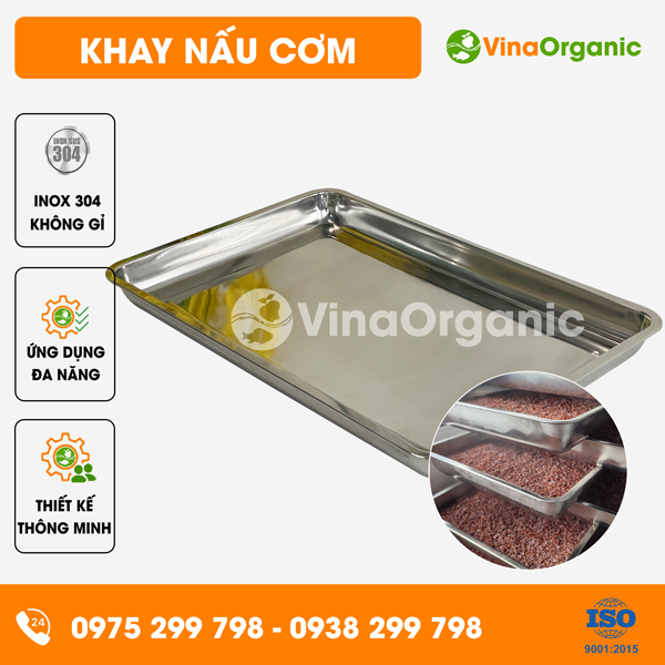 KNC-D - Khay hấp cơm inox 304 cho máy nấu cơm công nghiệp của VinaOrganic