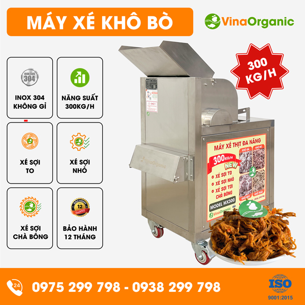 MX300 - Máy xé khô bò năng suất 300 - 350kg/h