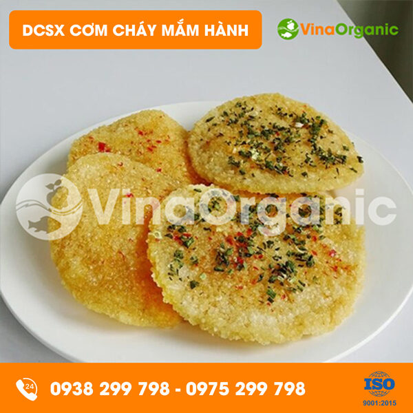 Dây chuyền sản xuất Cơm cháy mắm hành VinaOrganic thơm ngon, giòn rụm