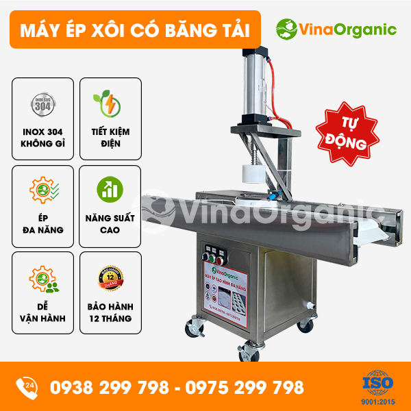 EX050TD - Máy ép xôi có băng tải tự động, ép xôi chiên năng suất cao