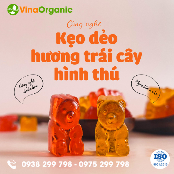 Chuyển giao công nghệ kẹo dẻo hình thú hương trái cây ngộ nghĩnh, dai dẻo