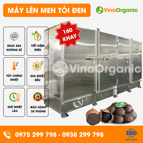 VG160 – Máy lên men tỏi đen VGarlic 160 khay (40x40cm), năng suất 640kg/mẻ