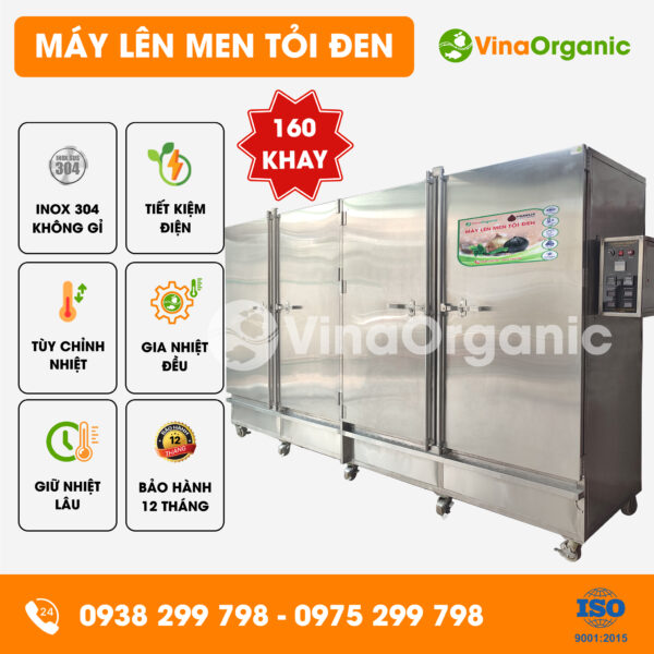 VG160 – Máy lên men tỏi đen VGarlic 160 khay (40x40cm), năng suất 640kg/mẻ