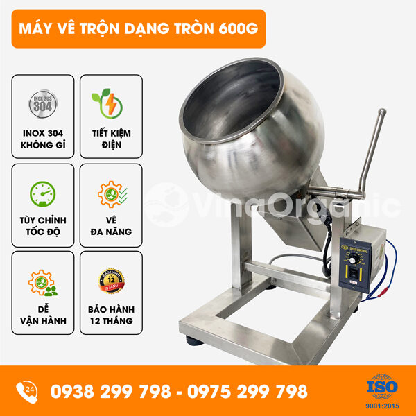 MVTT005 - Máy vê trộn dạng tròn 600gr, vê hạt, trộn gia vị