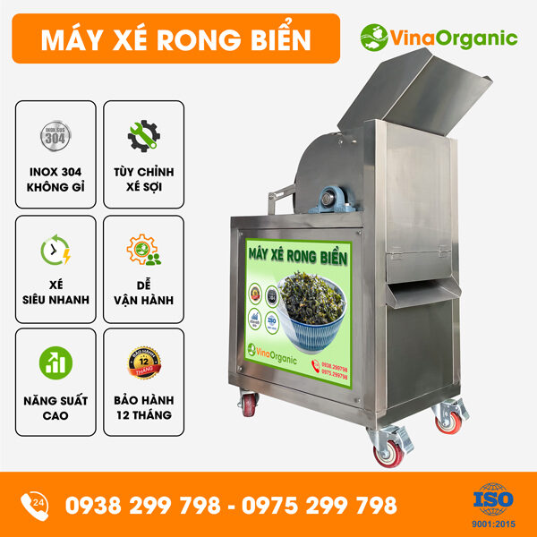 MXRB - Máy xé rong biển năng suất đến 35kg/h