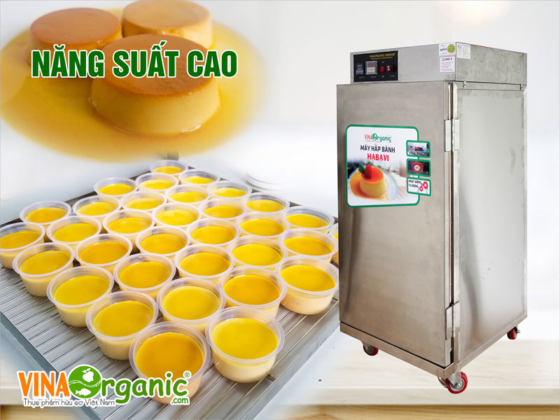 Máy hấp bánh 9 khay Habavi tại VinaOrganic được thiết kế đặc biệt tăng năng suất siêu tiện lợi, là người bạn đồng hành trong sản xuất kinh doanh.