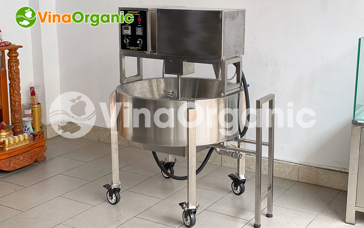 MRM010 - Máy rang muối tự đảo 10kg, rang muối tôm Tây Ninh, rang muối ớt. Full inox 304. Hotline/zalo 0975299798 - 0938299798