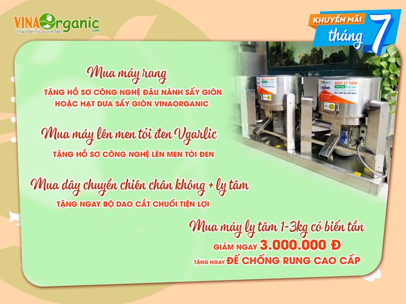 Chương trình khuyến mãi tháng 07 - Tân Sửu này VinaOrganic tiếp tục khuyến khích khách hàng chuyển giao công nghê bằng hình thức online vì...