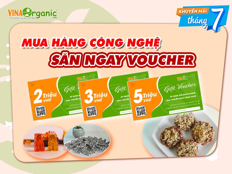 Chương trình khuyến mãi tháng 07 - Tân Sửu này VinaOrganic tiếp tục khuyến khích khách hàng chuyển giao công nghê bằng hình thức online vì...