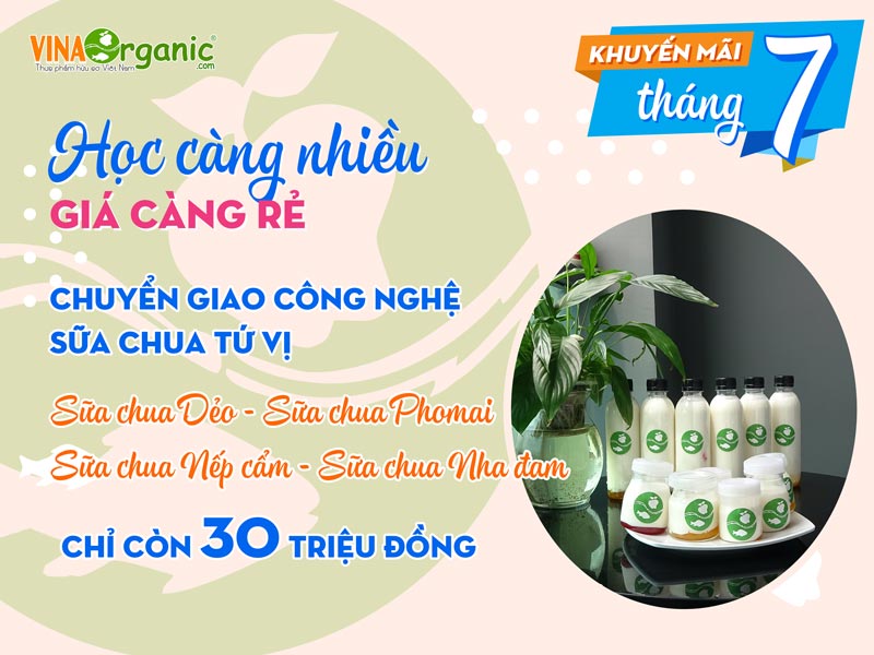 Chương trình khuyến mãi tháng 07 - Tân Sửu này VinaOrganic tiếp tục khuyến khích khách hàng chuyển giao công nghê bằng hình thức online vì...