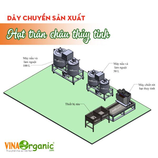 Dây chuyền sản xuất Hạt thủy tinh chất lượng cao VinaOrganic