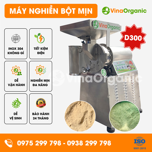 MN300 - Máy nghiền bột mịn D300, nghiền bột khô năng suất 18kg/h