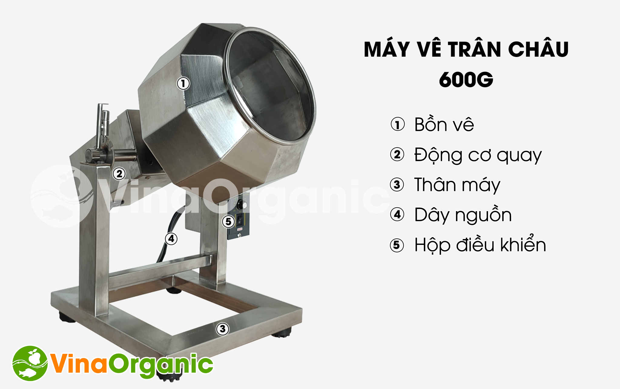 MVC005 - Máy vê trân châu 600gr, vê trân châu củ năng, vê trân châu dừa, vê đa năng, full inox 304, tiết kiệm điện. Hotline/Zalo: 0938299798 – 0975299798