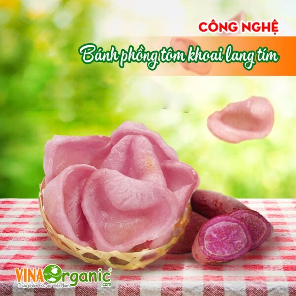 Bánh phồng tôm Khoai lang tím - Giải pháp đầu ra cho Khoai lang tím Việt