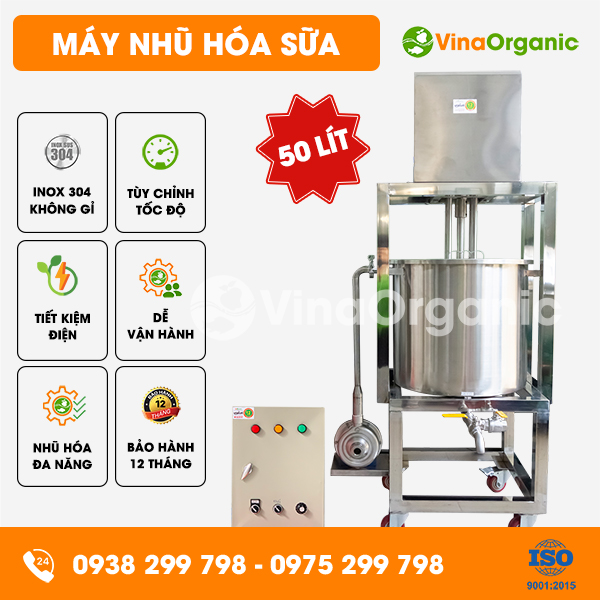 NH050 - Máy nhũ hóa sữa 50L tiết kiệm điện