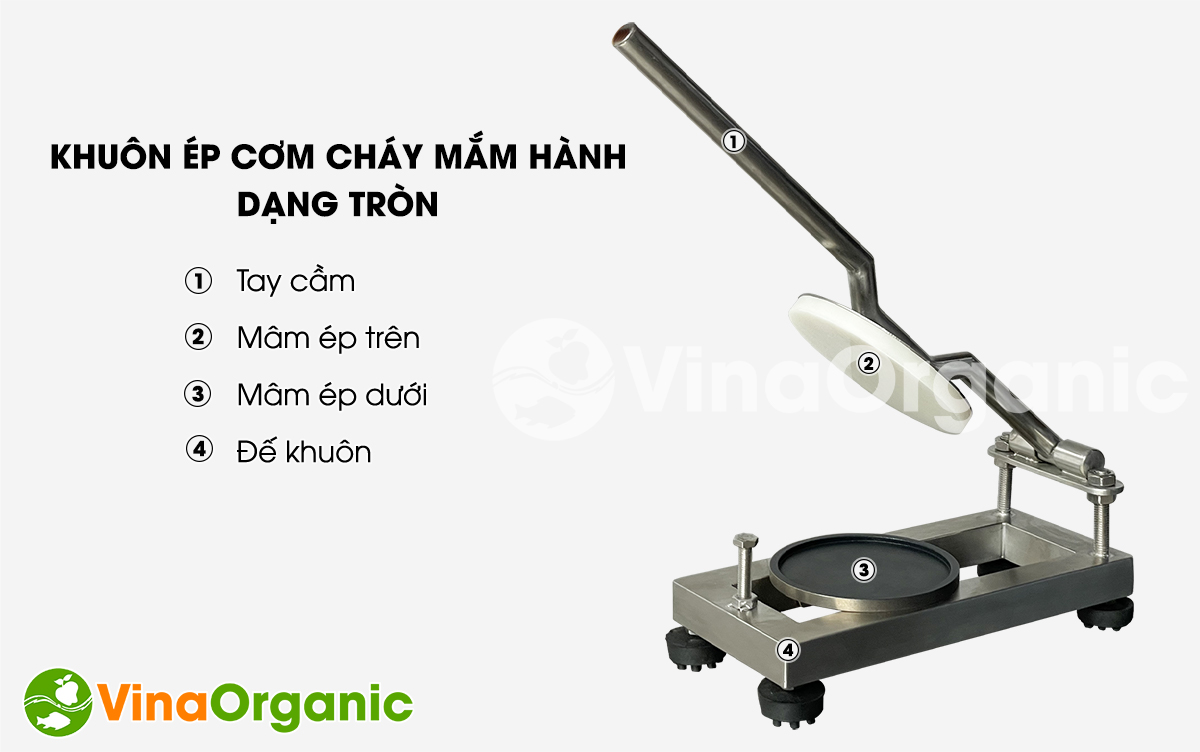 VinaOrganic cung cấp khuôn ép cơm cháy mắm hành chất lượng cao. Hotline 0938299798 – 0975299798 – 0948299798 – 0766299798