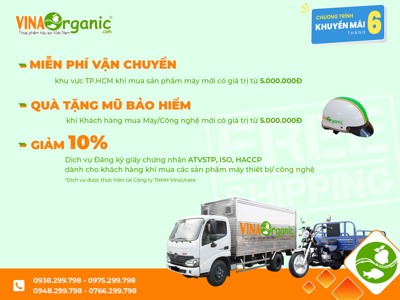 Đáp lại sự tin tưởng và ủng hộ của quý khách hàng trong thời gian vừa qua, VinaOrganic có chương trình hỗ trợ giảm giá giữa năm tưng bừng...