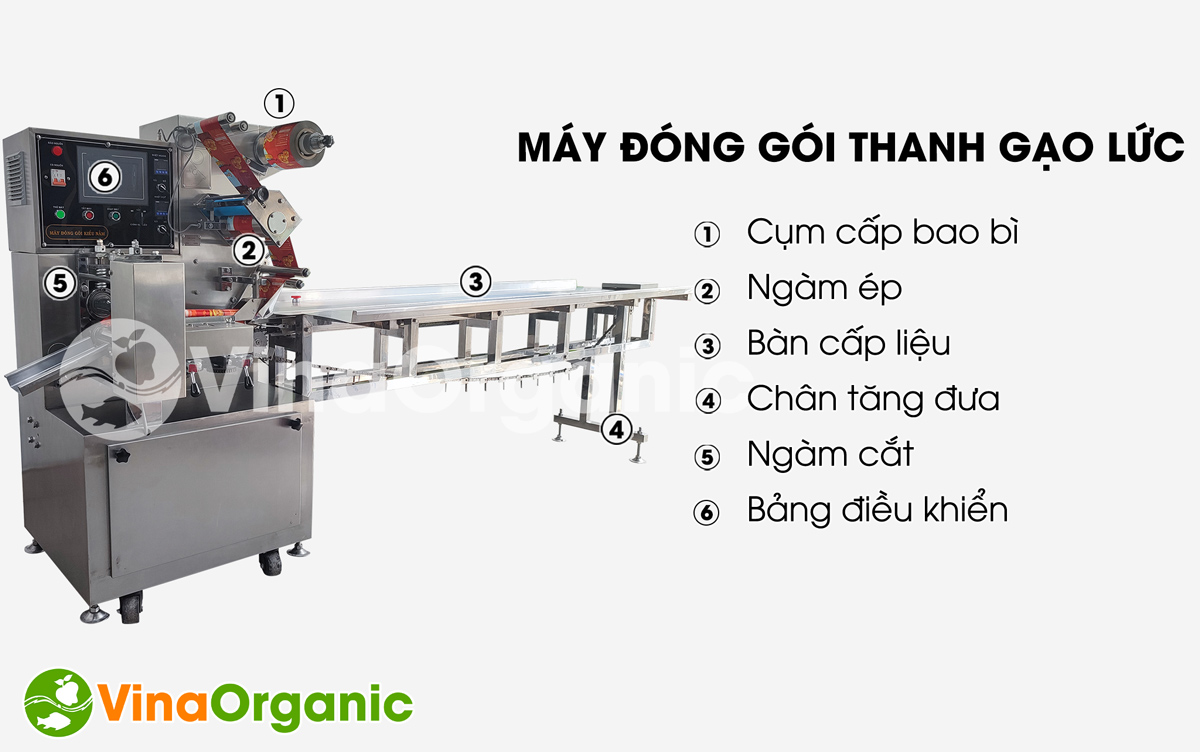 Bài viết này, VinaOrganic sẽ giới thiệu đến bạn DGK60 - máy đóng gói thanh cốm gạo lứt, thanh kẹo chất lượng cao. Ngoài dùng để đóng gói...