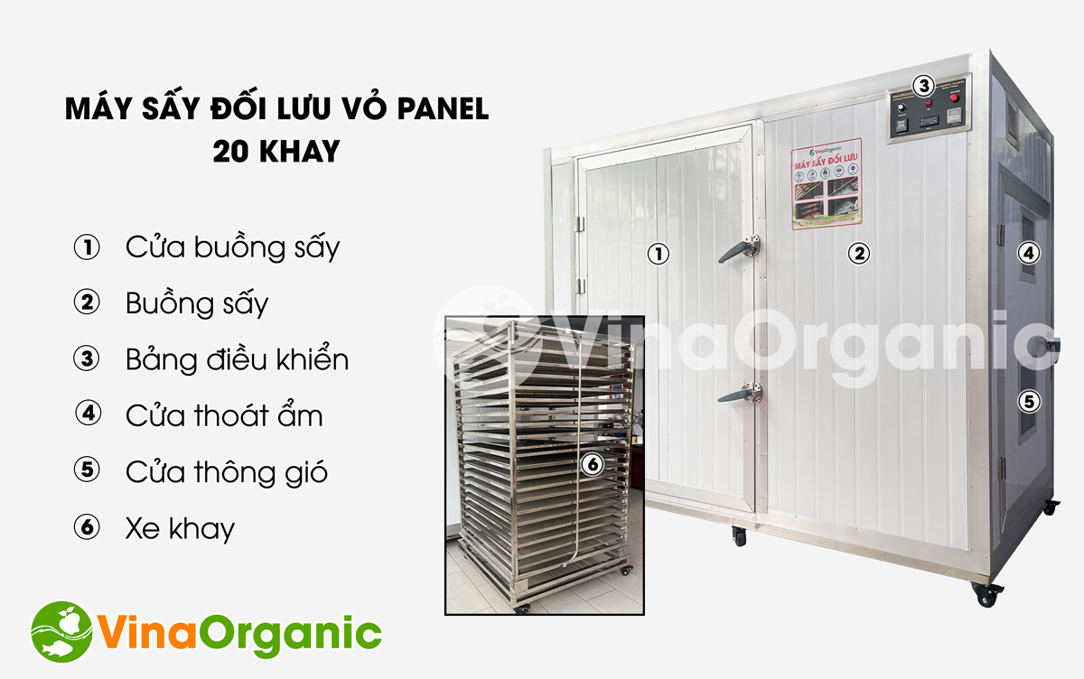 Máy sấy vỏ Panel 20 khay MSP2011 năng suất lớn, tiết kiệm điện, giá thành rẻ, độ bền tới 50 năm. Hotline/Zalo: 0938299798 - 0975299798