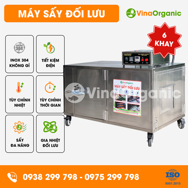 MS0648 - Máy sấy đối lưu 6 khay (40x80cm) sấy dẻo thanh long, trái cây