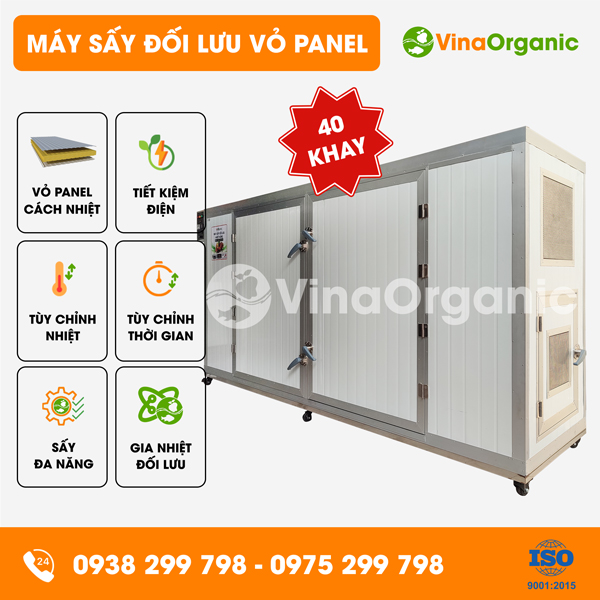 MSP4011 - Máy sấy đối lưu vỏ Panel 40 khay (1mx1m) sấy cơm cháy