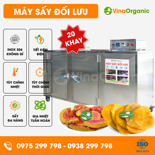 MS2046 - Máy sấy đối lưu 20 khay (40x60cm) sấy trái cây, nông sản