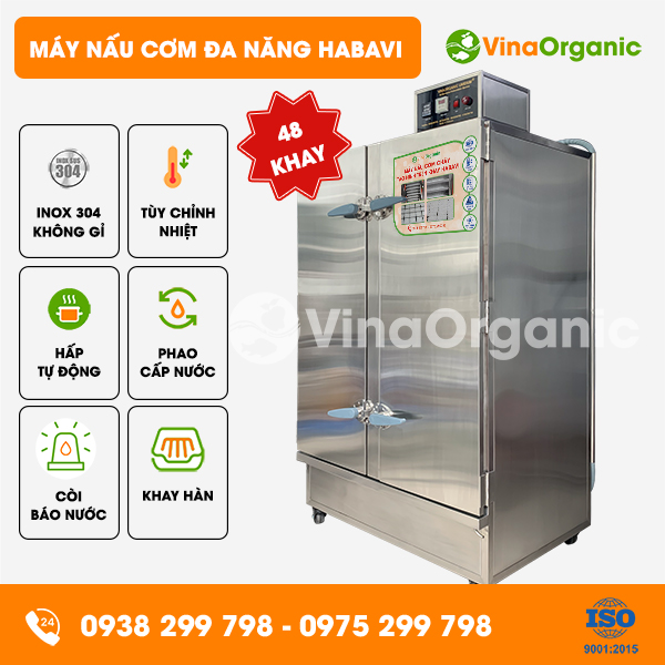 HB4846 - Máy nấu cơm cháy tạo hình trên khay Habavi, 48 khay (40x60cm) năng suất cao