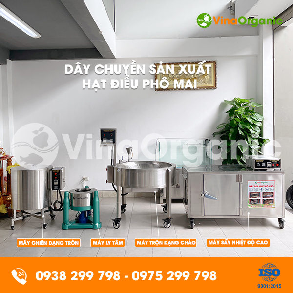 Dây chuyền sản xuất hạt điều phô mai 10kg/mẻ thơm ngon
