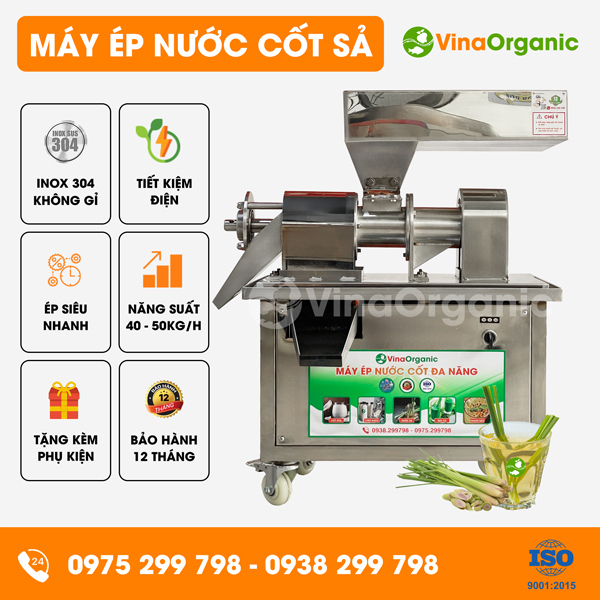 EDN001 - Máy ép nước cốt sả năng suất 40 - 50kg/h