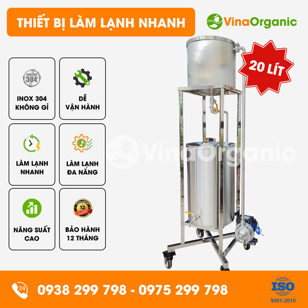 LL020 - Thiết bị làm lạnh nhanh 20L sữa và nước giải khát đa năng