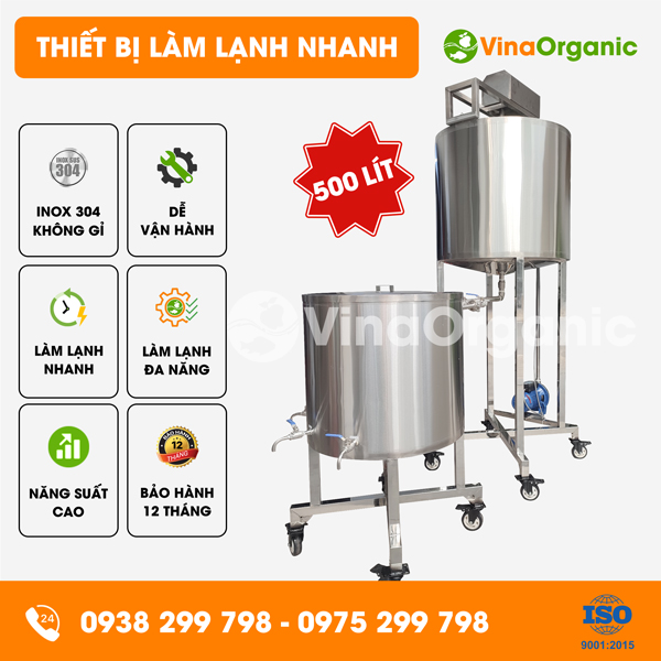 LL500 - Thiết bị làm lạnh nhanh 500L sữa và nước giải khát đa năng