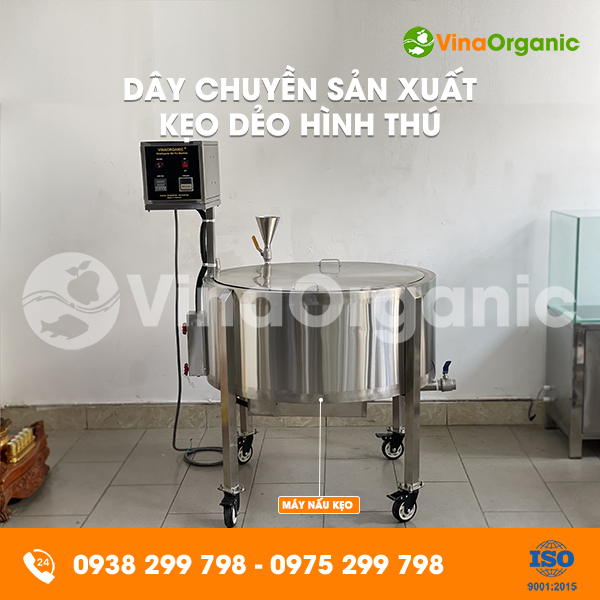 Dây chuyền sản xuất kẹo dẻo hình thú, kẹo chip chip, Gummy Bear