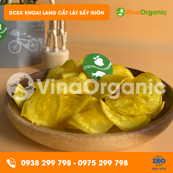 Dây chuyền sản xuất khoai lang sấy giòn năng suất 10kg/mẻ, snack khoai lang cắt lát