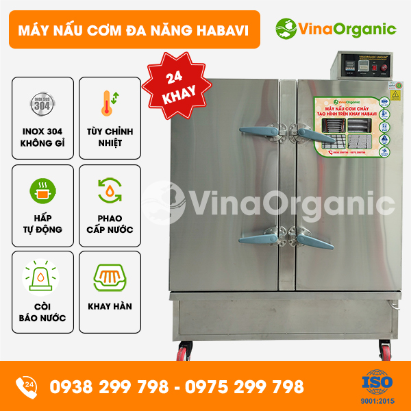 HB2446 - Máy nấu cơm cháy tạo hình trên khay Habavi, 24 khay