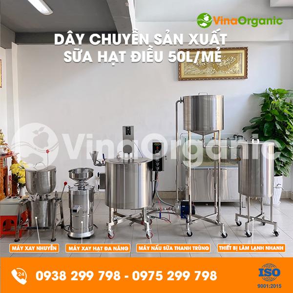 Dây chuyền sản xuất Sữa hạt điều năng suất 50L/ mẻ, giàu dinh dưỡng
