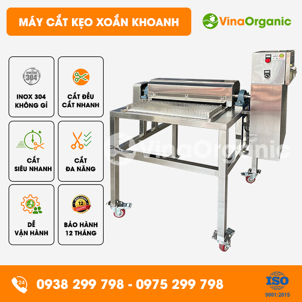 MCK-XK13 - Máy cắt kẹo xoắn khoanh (mâm cắt 20x55cm) cắt nhanh, đều đẹp