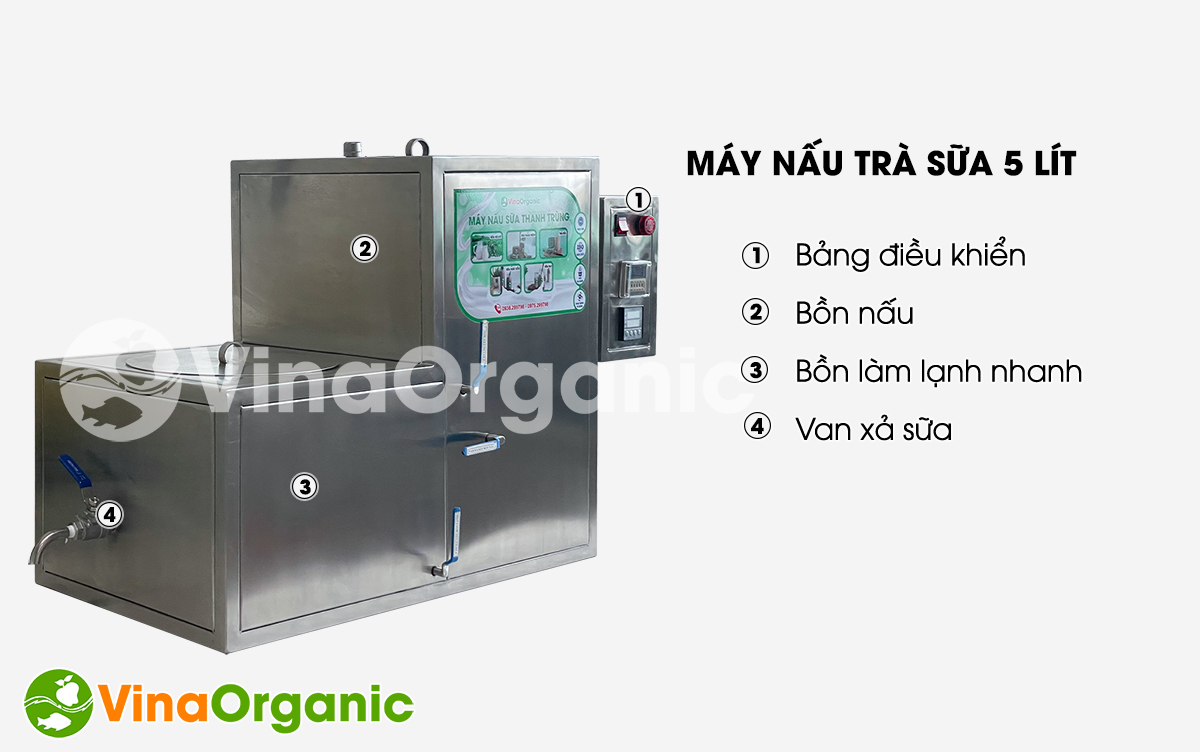 Máy nấu trà sữa mini 5L, gia nhiệt đều, giữ nhiệt lâu. Liên hệ ngay qua số Hotline/Zalo: 0938299798 – 0975299798 để được tư vấn và hỗ trợ!