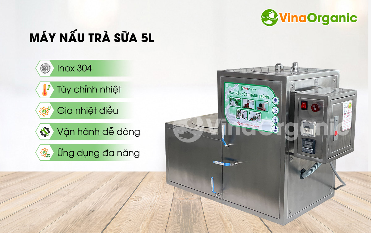 Máy nấu trà sữa mini 5L, gia nhiệt đều, giữ nhiệt lâu. Liên hệ ngay qua số Hotline/Zalo: 0938299798 – 0975299798 để được tư vấn và hỗ trợ!