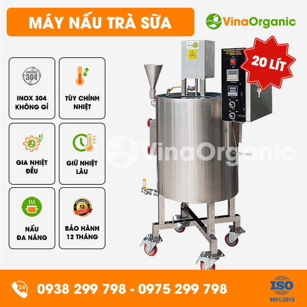 B020 - Máy nấu trà sữa năng suất 20L, nấu đa năng, tiết kiệm điện