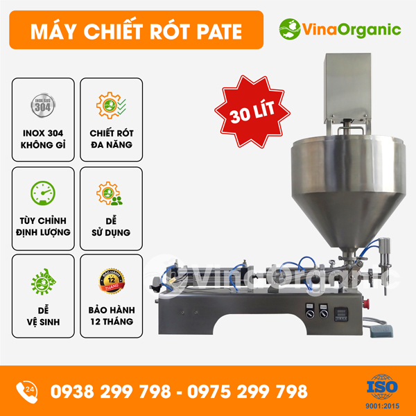 CRPT30 - Máy chiết rót pate 30L, định lượng chiết rót đa năng