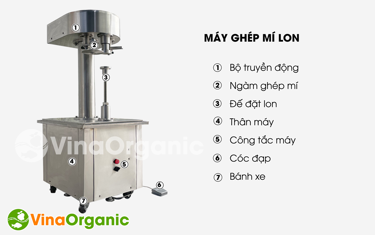 GMI01 - Máy ghép mí lon, ghép nắp đồ hộp, nhanh chóng, hiệu quả. Liên hệ ngay qua số Hotline/Zalo: 0938299798 – 0975299798 để được tư vấn và hỗ trợ!