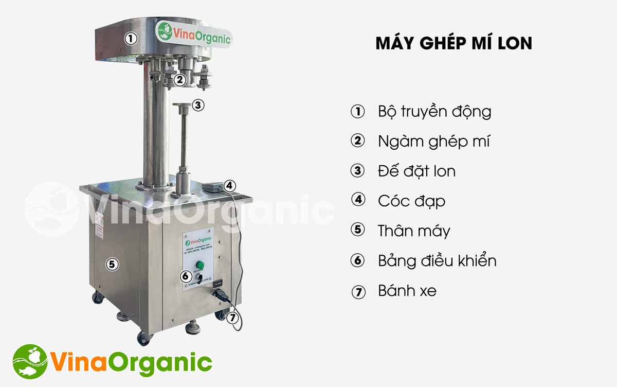 GMI01 - Máy ghép mí lon, ghép nắp đồ hộp, nhanh chóng, hiệu quả. Liên hệ ngay qua số Hotline/Zalo: 0938299798 – 0975299798 để được tư vấn và hỗ trợ!
