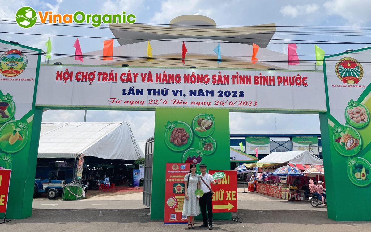 Tháng 6 vừa qua, VinaOrganic đã có cơ hội tham gia Hội chợ trái cây và hàng nông sản tỉnh Bình Phước lần thứ VI năm 2023